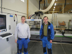 CNC-operatører på den nye Biesse Rover B